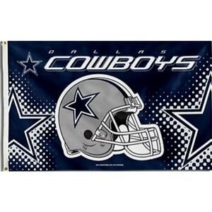 Dallas Cowboys Flag Banner New 3x5 Ft Star Helmet Mancave Garage Gameday‎